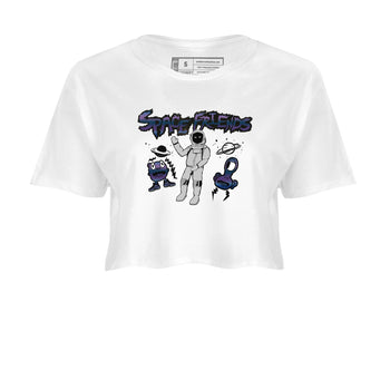 Air Foamposite One Galaxy shirts to match jordans Space Friends sneaker match tees Air Foamposite One Galaxy SNRT Sneaker Release Tees unisex cotton White 2 Crop Shirts
