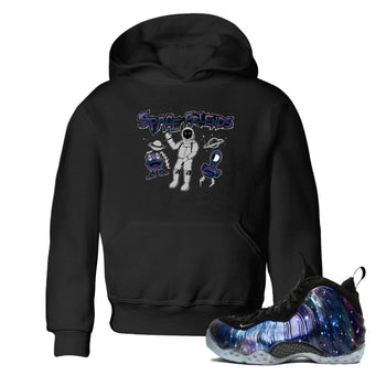 Air Foamposite One Galaxy shirts to match jordans Space Friends sneaker match tees Air Foamposite One Galaxy SNRT Sneaker Release Tees Youth Baby Black 1 crew neck shirts