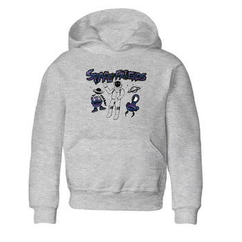 Air Foamposite One Galaxy shirts to match jordans Space Friends sneaker match tees Air Foamposite One Galaxy SNRT Sneaker Release Tees Youth Baby Heather Grey 2 crew neck shirts