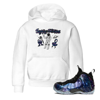 Air Foamposite One Galaxy shirts to match jordans Space Friends sneaker match tees Air Foamposite One Galaxy SNRT Sneaker Release Tees Youth Baby White 1 crew neck shirts