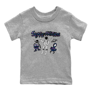 Air Foamposite One Galaxy shirts to match jordans Space Friends sneaker match tees Air Foamposite One Galaxy SNRT Sneaker Release Tees Youth Baby Heather Grey 2 crew neck shirts