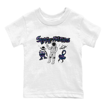 Air Foamposite One Galaxy shirts to match jordans Space Friends sneaker match tees Air Foamposite One Galaxy SNRT Sneaker Release Tees Youth Baby White 2 crew neck shirts