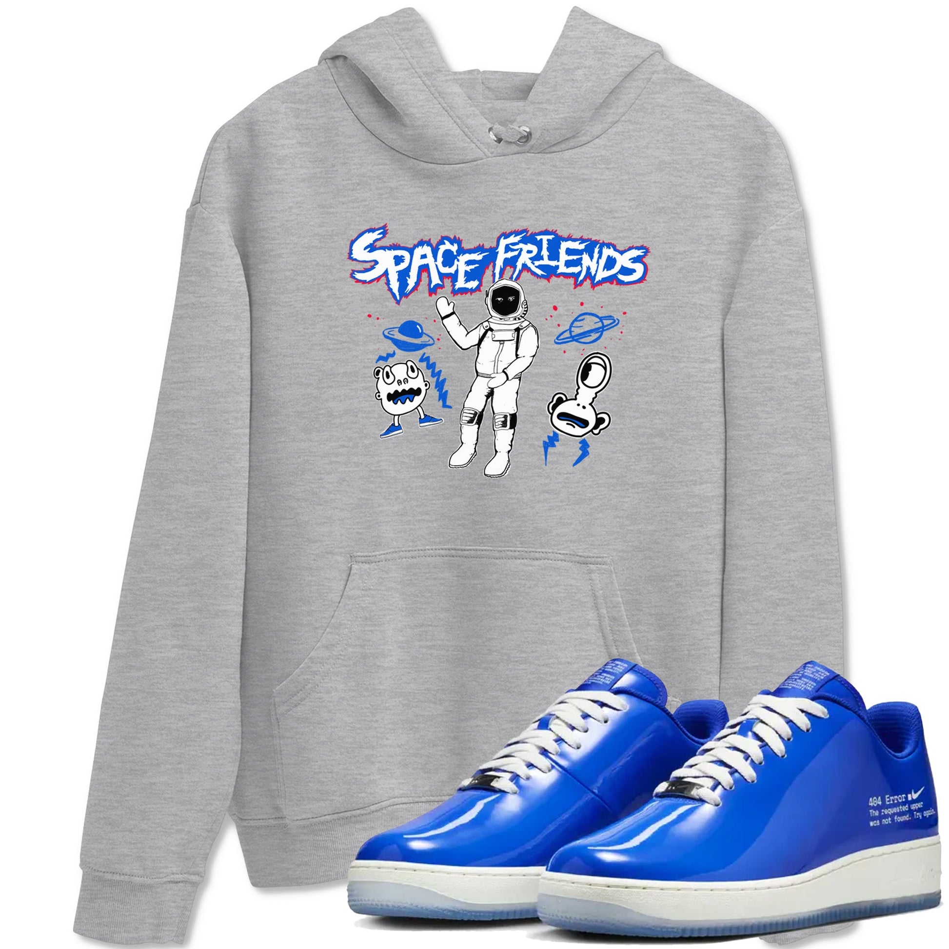 Air Force 1 404 Error shirt to match jordans Space Friends sneaker tees Air Force 1 404 Error SNRT Sneaker Release Tees unisex cotton Heather Grey 1 crew neck shirt