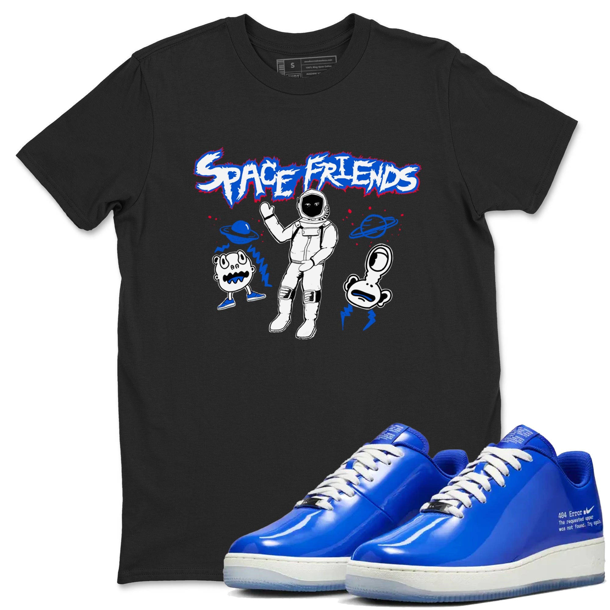 Air Force 1 404 Error shirt to match jordans Space Friends sneaker tees Air Force 1 404 Error SNRT Sneaker Release Tees unisex cotton Black 1 crew neck shirt