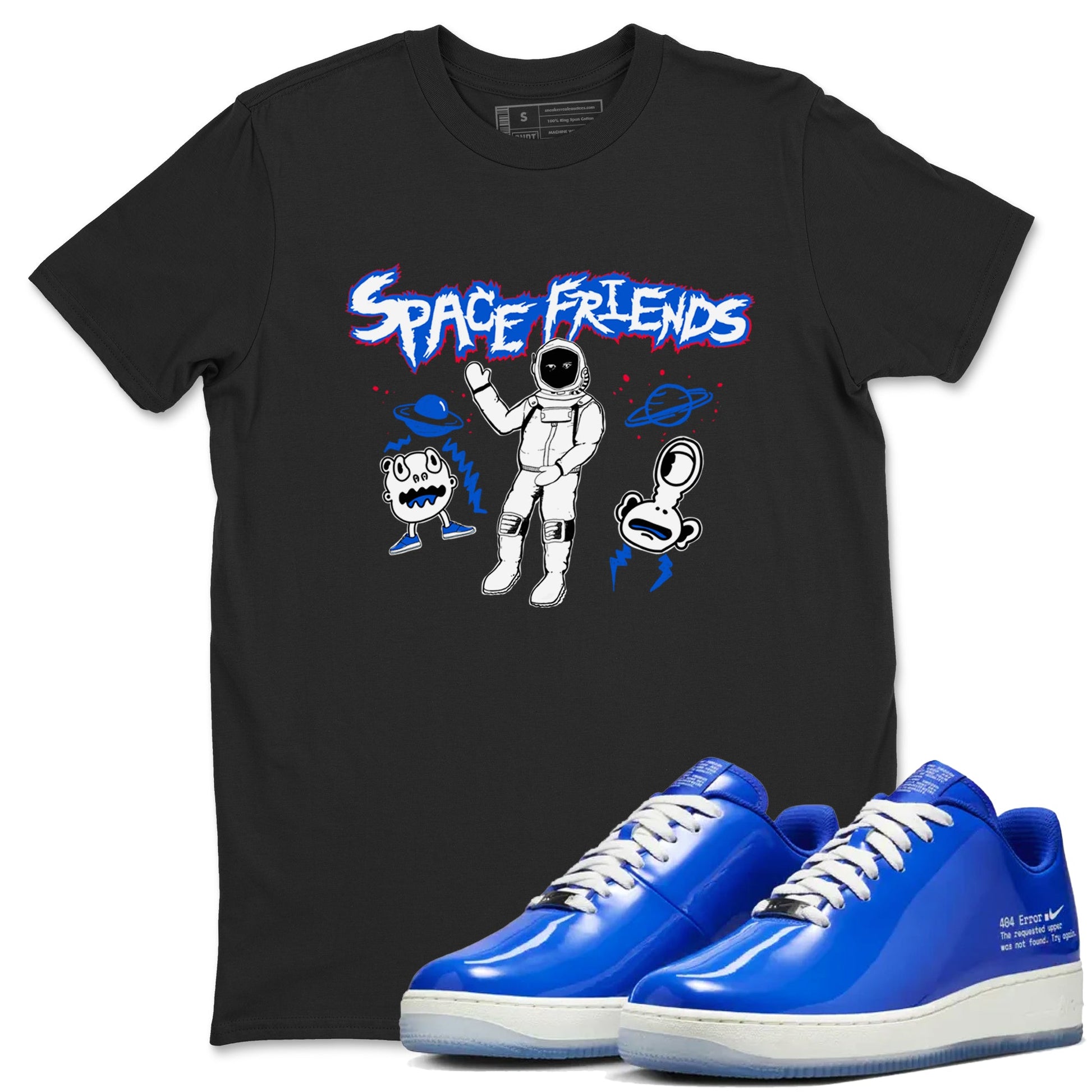 Air Force 1 404 Error shirt to match jordans Space Friends sneaker tees Air Force 1 404 Error SNRT Sneaker Release Tees unisex cotton Black 1 crew neck shirt