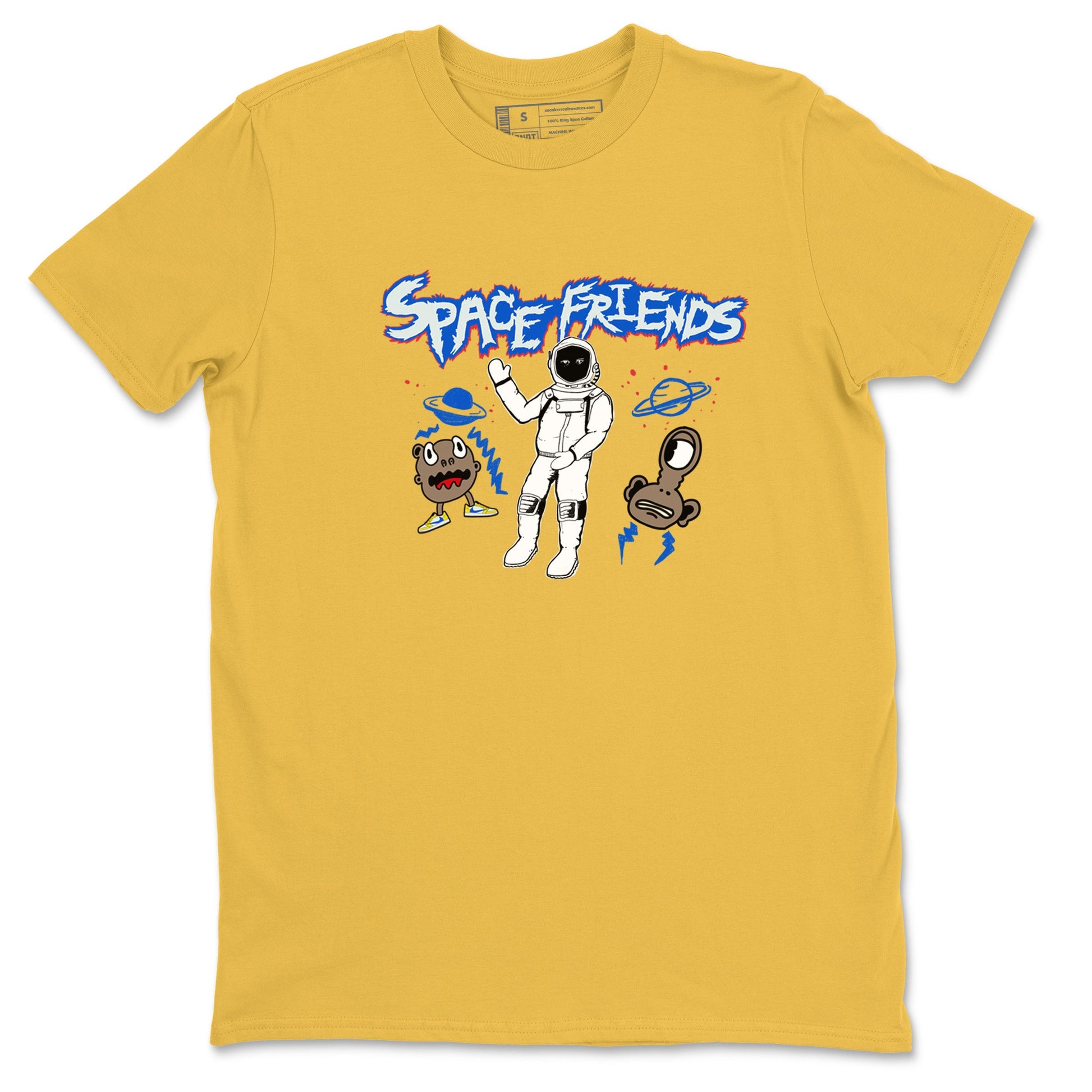 1s Travis Scott Canary shirt to match jordans Space Friends sneaker tees Air Jordan 1 Travis Scott Canary SNRT Sneaker Release Tees unisex cotton Daisy 2 crew neck shirt