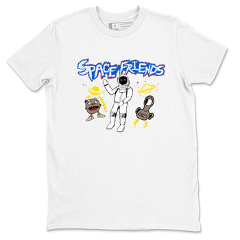 1s Travis Scott Canary shirt to match jordans Space Friends sneaker tees Air Jordan 1 Travis Scott Canary SNRT Sneaker Release Tees unisex cotton White 2 crew neck shirt
