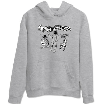 1s Wolf Grey shirts to match jordans Space Friends sneaker match tees Air Jordan 1 Wolf Grey SNRT Sneaker Tees streetwear brand Heather Grey 2 unisex cotton tee