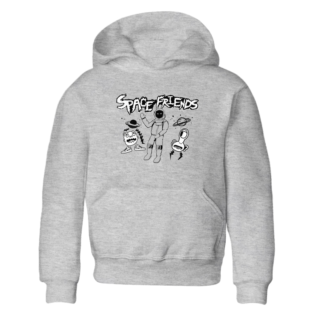 1s Wolf Grey shirts to match jordans Space Friends sneaker match tees Air Jordan 1 Wolf Grey SNRT Sneaker Tees streetwear brand Baby and Youth Heather Grey 2 cotton tee
