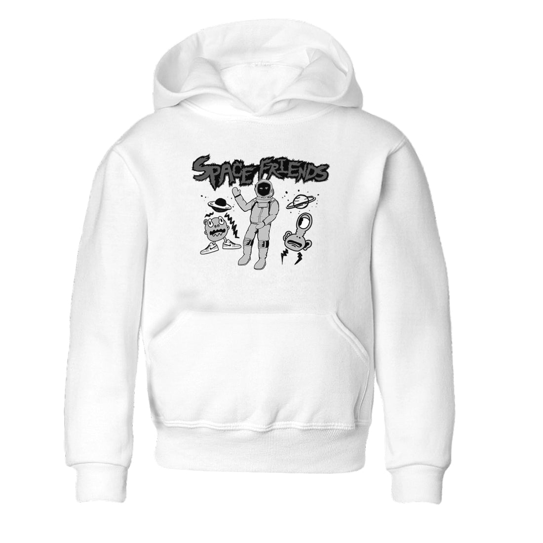 1s Wolf Grey shirts to match jordans Space Friends sneaker match tees Air Jordan 1 Wolf Grey SNRT Sneaker Tees streetwear brand Baby and Youth White 2 cotton tee