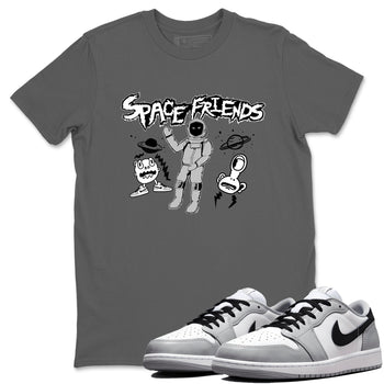 1s Wolf Grey shirts to match jordans Space Friends sneaker match tees Air Jordan 1 Wolf Grey SNRT Sneaker Tees streetwear brand Cool Grey 1 unisex cotton tee