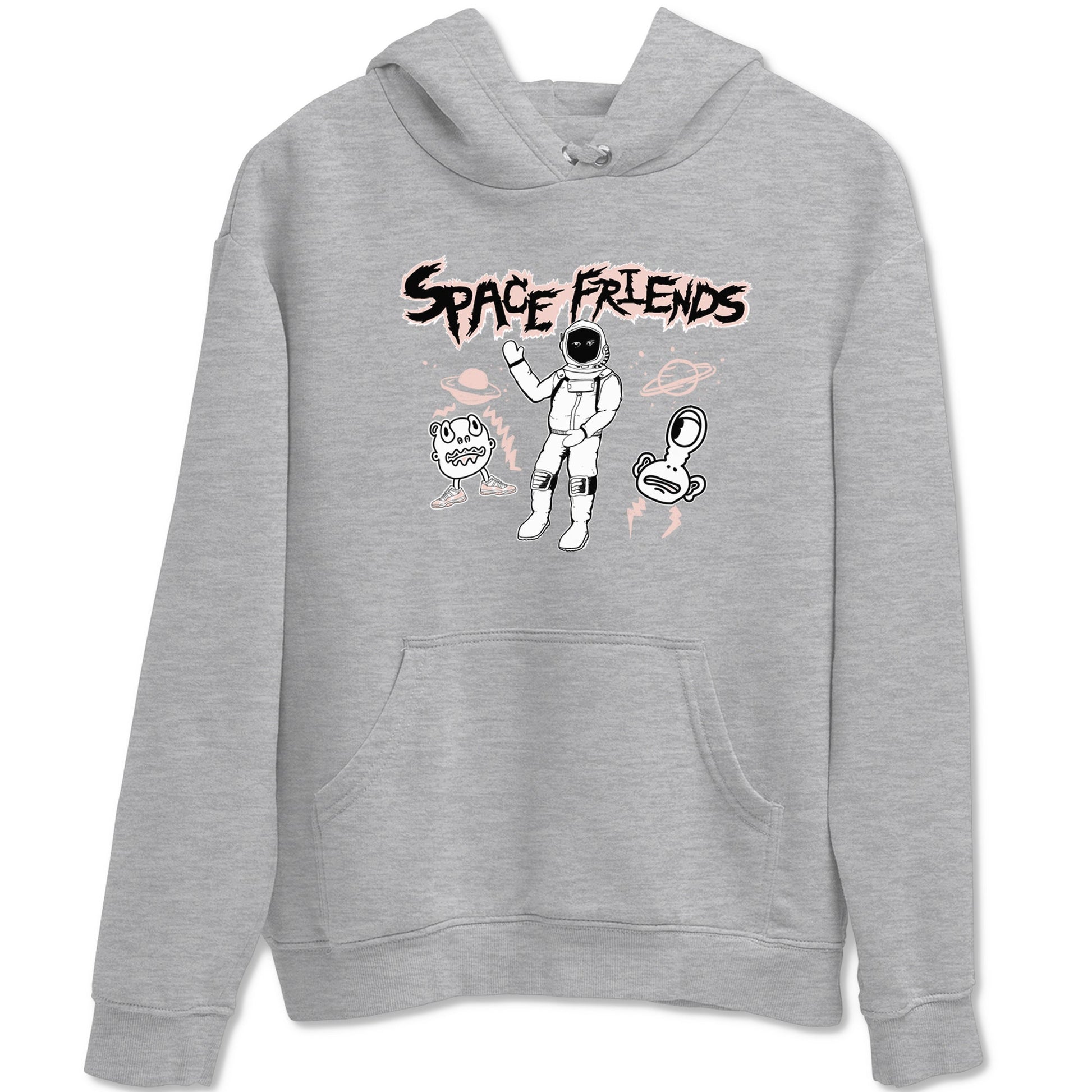 11s Legend Pink shirt to match jordans Space Friends sneaker tees Air Jordan 11 Legend Pink SNRT Sneaker Release Tees unisex cotton Heather Grey 2 crew neck shirt