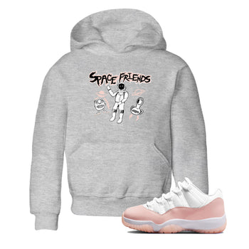 11s Legend Pink shirt to match jordans Space Friends sneaker tees Air Jordan 11 Legend Pink SNRT sneaker release tees baby toddler Heather Grey 1 cotton Shirt