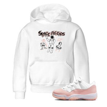 11s Legend Pink shirt to match jordans Space Friends sneaker tees Air Jordan 11 Legend Pink SNRT sneaker release tees baby toddler White 1 cotton Shirt