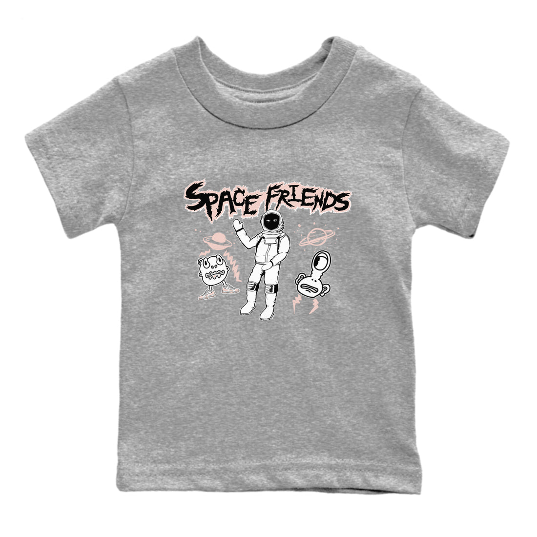 11s Legend Pink shirt to match jordans Space Friends sneaker tees Air Jordan 11 Legend Pink SNRT sneaker release tees baby toddler Heather Grey 2 cotton Shirt