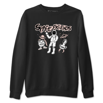 11s Legend Pink shirt to match jordans Space Friends sneaker tees Air Jordan 11 Legend Pink SNRT Sneaker Release Tees unisex cotton Black 2 crew neck shirt