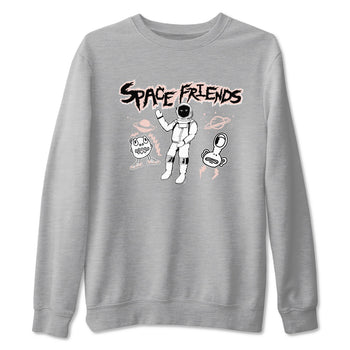 11s Legend Pink shirt to match jordans Space Friends sneaker tees Air Jordan 11 Legend Pink SNRT Sneaker Release Tees unisex cotton Heather Grey 2 crew neck shirt