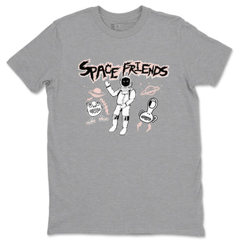 11s Legend Pink shirt to match jordans Space Friends sneaker tees Air Jordan 11 Legend Pink SNRT Sneaker Release Tees unisex cotton Heather Grey 2 crew neck shirt
