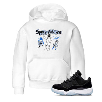 11s Black and Varsity Royal Jam shirt to match jordans Space Friends sneaker tees Air Jordan 11 Retro Space Jam Streetwear Brand SNRT Sneaker Release Tees baby toddler White 1 cotton Shirt