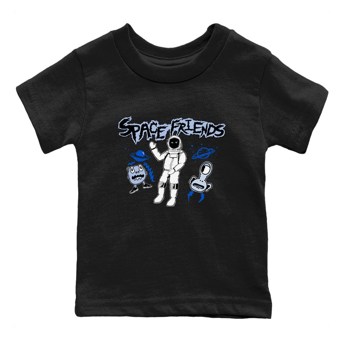 11s Black and Varsity Royal Jam shirt to match jordans Space Friends sneaker tees Air Jordan 11 Retro Space Jam Streetwear Brand SNRT Sneaker Release Tees baby toddler Black 2 cotton Shirt