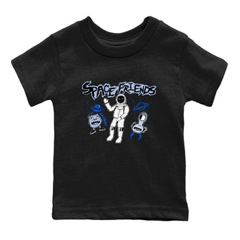 11s Black and Varsity Royal Jam shirt to match jordans Space Friends sneaker tees Air Jordan 11 Retro Space Jam Streetwear Brand SNRT Sneaker Release Tees baby toddler Black 2 cotton Shirt