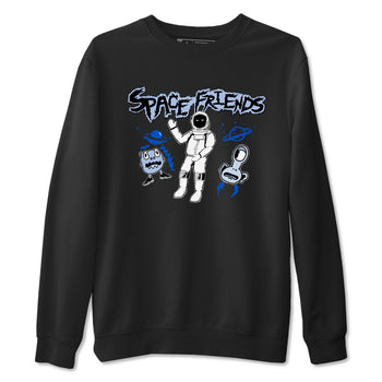 11s Black and Varsity Royal Jam shirt to match jordans Space Friends sneaker tees Air Jordan 11 Retro Space Jam Streetwear Brand SNRT Sneaker Release Tees unisex cotton Black 2 crew neck shirt