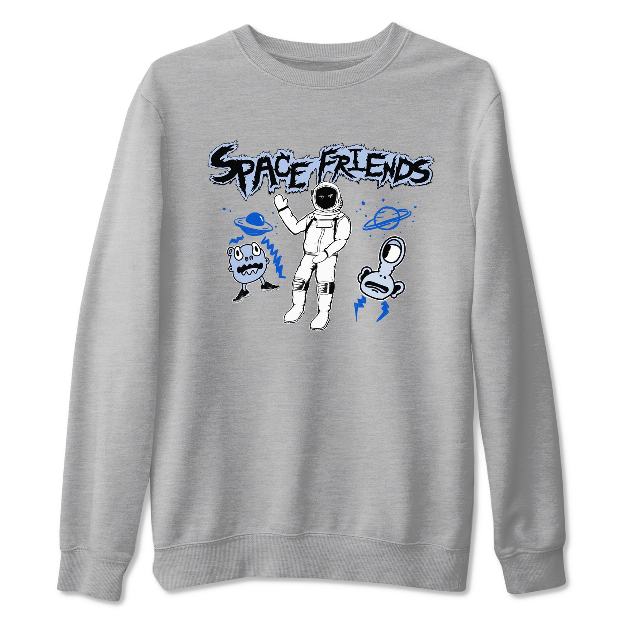 11s Black and Varsity Royal Jam shirt to match jordans Space Friends sneaker tees Air Jordan 11 Retro Space Jam Streetwear Brand SNRT Sneaker Release Tees unisex cotton Heather Grey 2 crew neck shirt