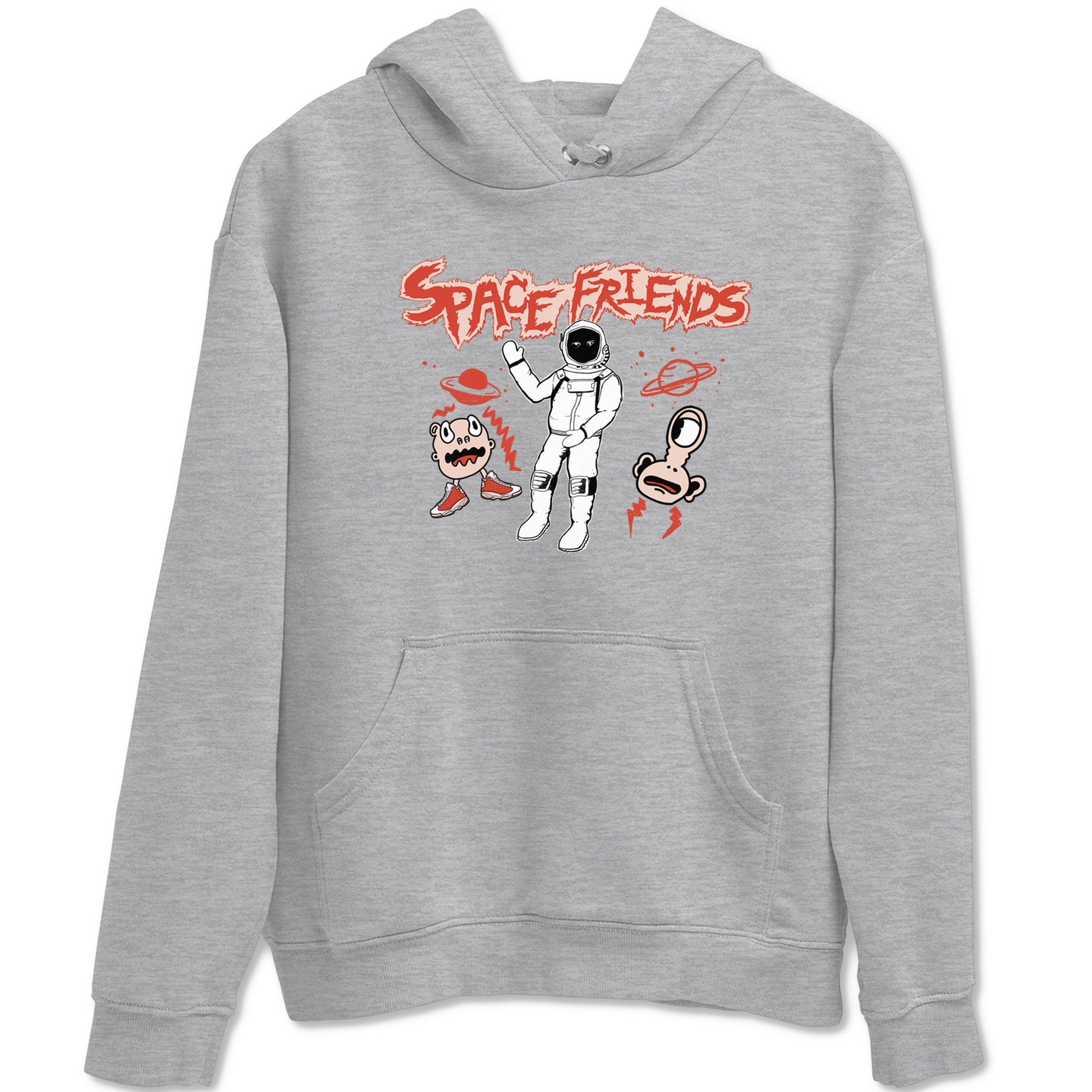 AJ13 Dune Red shirts to match jordans Space Friends sneaker match tees Air Jordan 13 Dune Red SNRT Sneaker Tees streetwear brand Heather Grey 2 unisex cotton tee