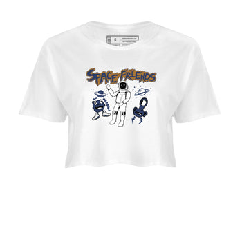 13s Midnight Navy shirts to match jordans Space Friends sneaker match tees Air Jordan 13 Midnight Navy SNRT Sneaker Release Tees unisex cotton White 2 Crop Shirts