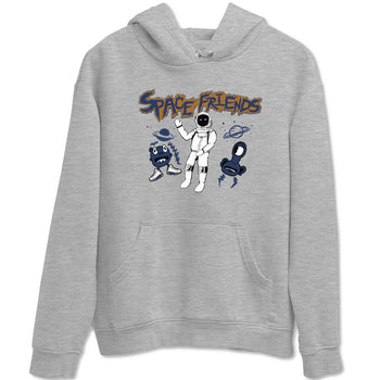 13s Midnight Navy shirts to match jordans Space Friends sneaker match tees Air Jordan 13 Midnight Navy SNRT Sneaker Release Tees unisex cotton Heather Grey 2 crew neck shirts