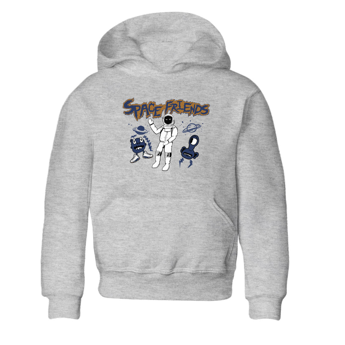 13s Midnight Navy shirts to match jordans Space Friends sneaker match tees Air Jordan 13 Midnight Navy SNRT Sneaker Release Tees Youth Baby Heather Grey 2 crew neck shirts