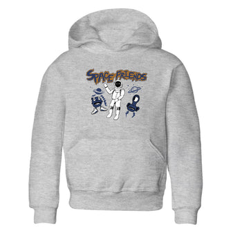 13s Midnight Navy shirts to match jordans Space Friends sneaker match tees Air Jordan 13 Midnight Navy SNRT Sneaker Release Tees Youth Baby Heather Grey 2 crew neck shirts