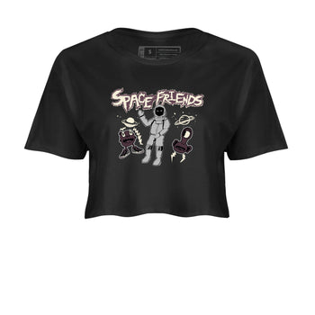 3s A Ma Maniere x Black shirts to match jordans Space Friends sneaker match tees A Ma Maniere x Air Jordan 3 “Black” SNRT Sneaker Tees streetwear brand Black 2 crop tee