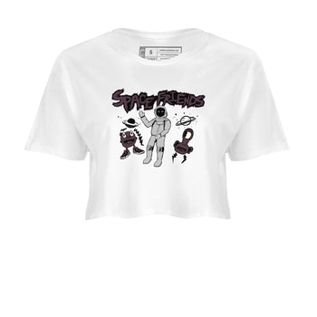 3s A Ma Maniere x Black shirts to match jordans Space Friends sneaker match tees A Ma Maniere x Air Jordan 3 “Black” SNRT Sneaker Tees streetwear brand White 2 crop tee