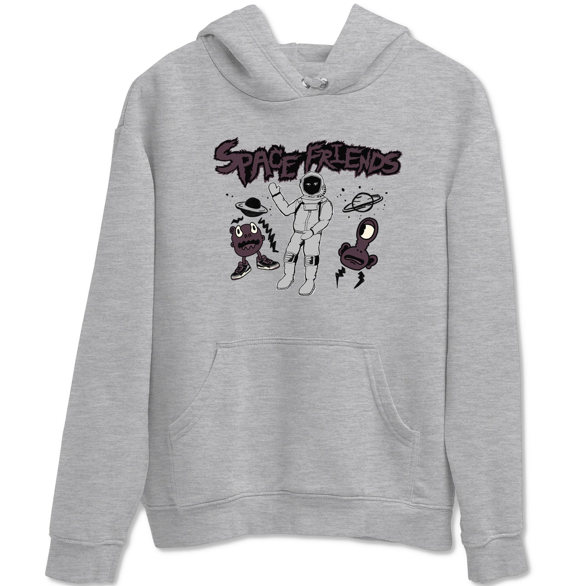 3s A Ma Maniere x Black shirts to match jordans Space Friends sneaker match tees A Ma Maniere x Air Jordan 3 “Black” SNRT Sneaker Tees streetwear brand Heather Grey 2 unisex cotton tee