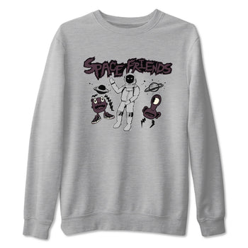 3s A Ma Maniere x Black shirts to match jordans Space Friends sneaker match tees A Ma Maniere x Air Jordan 3 “Black” SNRT Sneaker Tees streetwear brand Heather Grey 2 unisex cotton tee
