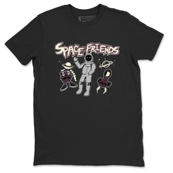 3s A Ma Maniere x Black shirts to match jordans Space Friends sneaker match tees A Ma Maniere x Air Jordan 3 “Black” SNRT Sneaker Tees streetwear brand Black 2 unisex cotton tee