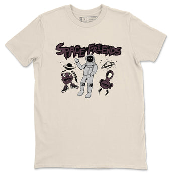 3s A Ma Maniere x Black shirts to match jordans Space Friends sneaker match tees A Ma Maniere x Air Jordan 3 “Black” SNRT Sneaker Tees streetwear brand Natural 2 unisex cotton tee