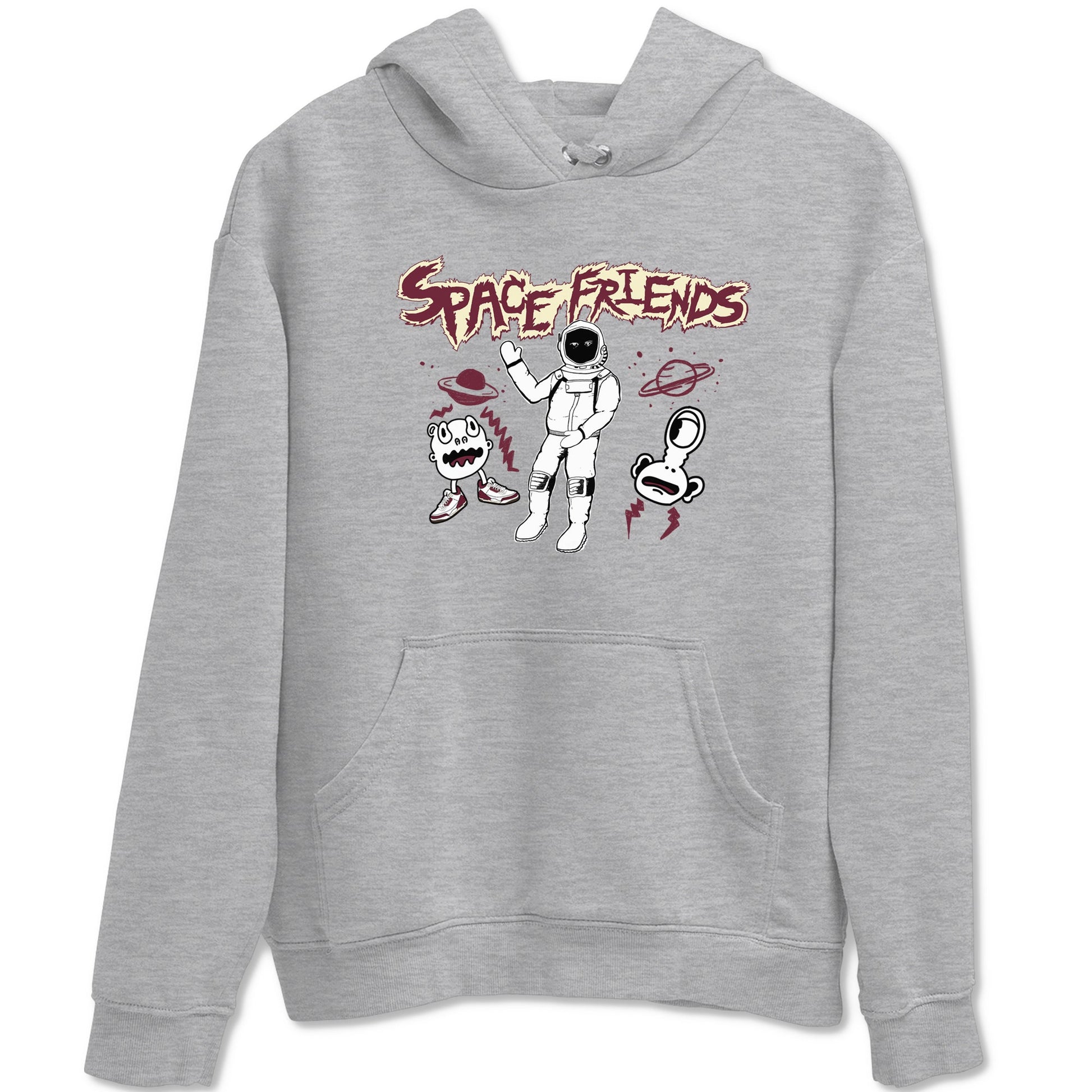 AJ3 A Ma Maniere x Burgundy Crush shirts to match jordans Space Friends sneaker match tees A Ma Maniére x Air Jordan 3 "Burgundy Crush" SNRT Sneaker Tees streetwear brand Heather Grey 2 unisex cotton tee