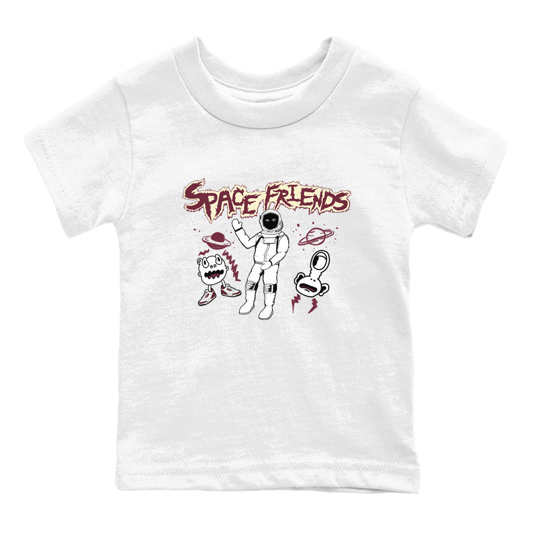 AJ3 A Ma Maniere x Burgundy Crush shirts to match jordans Space Friends sneaker match tees A Ma Maniére x Air Jordan 3 "Burgundy Crush" SNRT Sneaker Tees streetwear brand Baby and Youth White 2 cotton tee