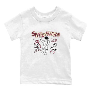 AJ3 A Ma Maniere x Burgundy Crush shirts to match jordans Space Friends sneaker match tees A Ma Maniére x Air Jordan 3 "Burgundy Crush" SNRT Sneaker Tees streetwear brand Baby and Youth White 2 cotton tee