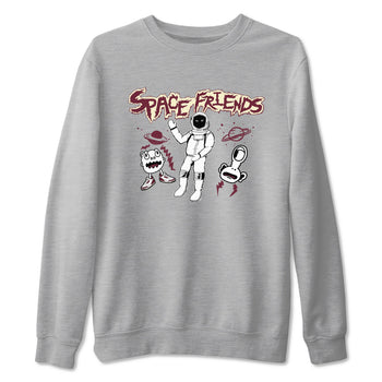 AJ3 A Ma Maniere x Burgundy Crush shirts to match jordans Space Friends sneaker match tees A Ma Maniére x Air Jordan 3 "Burgundy Crush" SNRT Sneaker Tees streetwear brand Heather Grey 2 unisex cotton tee