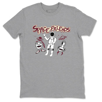 AJ3 A Ma Maniere x Burgundy Crush shirts to match jordans Space Friends sneaker match tees A Ma Maniére x Air Jordan 3 "Burgundy Crush" SNRT Sneaker Tees streetwear brand Heather Grey 2 unisex cotton tee