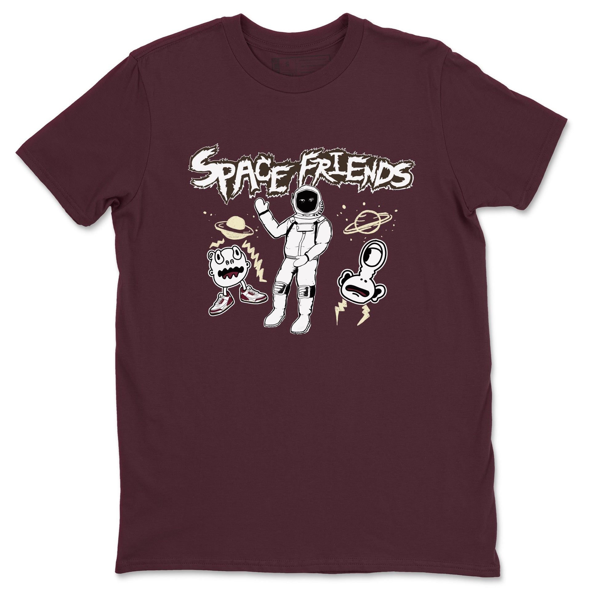 AJ3 A Ma Maniere x Burgundy Crush shirts to match jordans Space Friends sneaker match tees A Ma Maniére x Air Jordan 3 "Burgundy Crush" SNRT Sneaker Tees streetwear brand Maroon 2 unisex cotton tee
