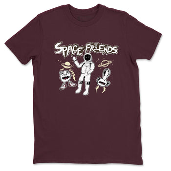 AJ3 A Ma Maniere x Burgundy Crush shirts to match jordans Space Friends sneaker match tees A Ma Maniére x Air Jordan 3 "Burgundy Crush" SNRT Sneaker Tees streetwear brand Maroon 2 unisex cotton tee