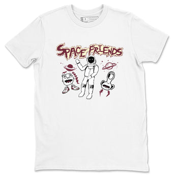 AJ3 A Ma Maniere x Burgundy Crush shirts to match jordans Space Friends sneaker match tees A Ma Maniére x Air Jordan 3 "Burgundy Crush" SNRT Sneaker Tees streetwear brand White 2 unisex cotton tee