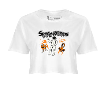 3s Georgia Peach shirt to match jordans Space Friends sneaker tees Air Jordan 3 Georgia Peach SNRT Sneaker Release Tees White 2 crop length shirt