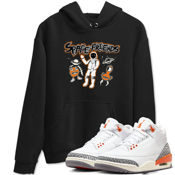 3s Georgia Peach shirt to match jordans Space Friends sneaker tees Air Jordan 3 Georgia Peach SNRT Sneaker Release Tees unisex cotton Black 1 crew neck shirt