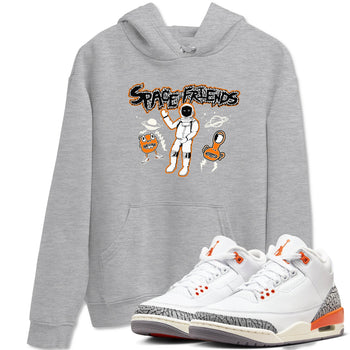 3s Georgia Peach shirt to match jordans Space Friends sneaker tees Air Jordan 3 Georgia Peach SNRT Sneaker Release Tees unisex cotton Heather Grey 1 crew neck shirt