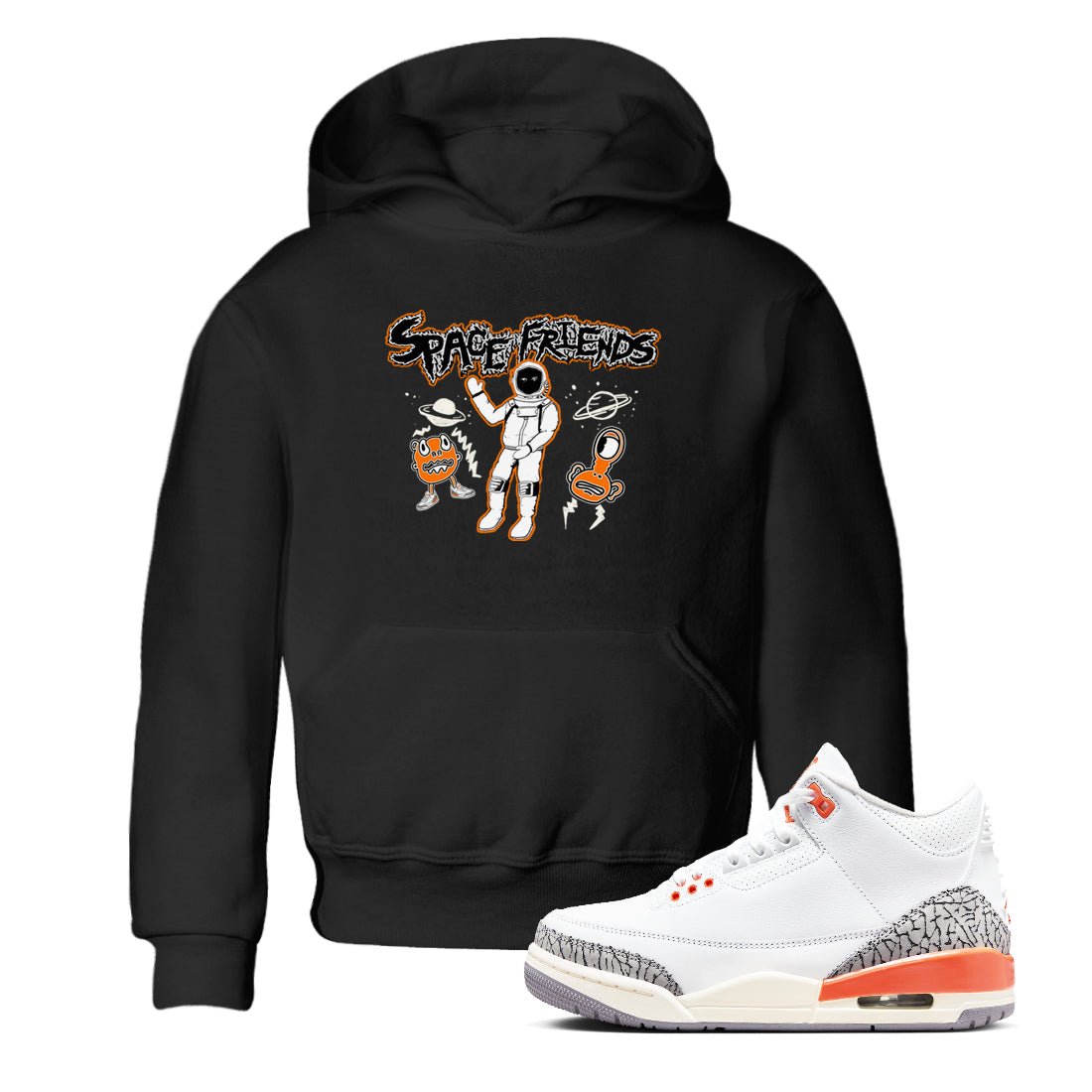 3s Georgia Peach shirt to match jordans Space Friends sneaker tees Air Jordan 3 Georgia Peach SNRT sneaker release tees baby toddler Black 1 cotton Shirt